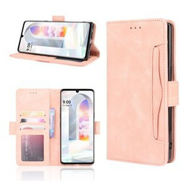 Откидной чехол для LG Velvet, Card Slot, розовый