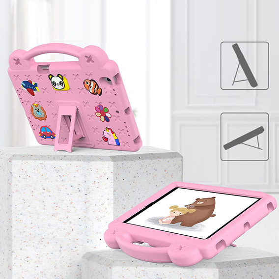 Дитячий чохол для планшета Lenovo Tab M10 X505F X605F / Tab P10-X705F/L / Huawei T5 10.1, Cute Patterns, з підставкою, рожевий