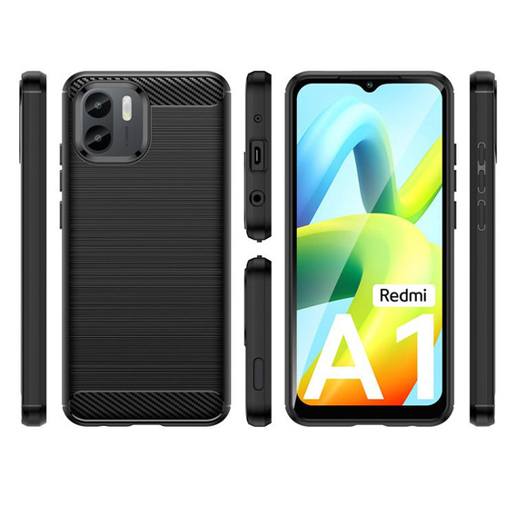 Чoхол до Xiaomi Redmi A1 4G / A2 4G, Carbon, чорний
