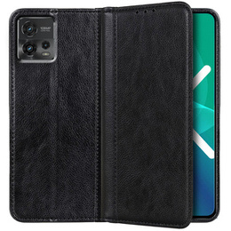 Чoхол до Motorola Moto G72 4G, Wallet Litchi Leather, чорний