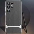 Чoхол до Samsung Galaxy S25 Ultra, GKK Woven Leather, сірий