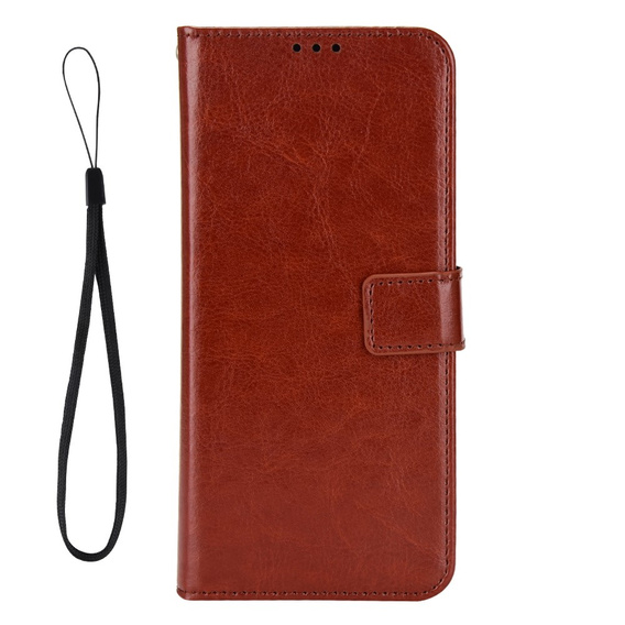 Откидной чехол для Infinix Note 30, Crazy Horse Wallet, коричневый