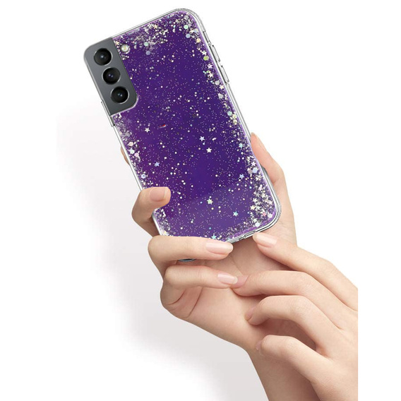 Чoхол до Samsung Galaxy S21, Glittery, фіолетовий