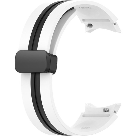Силиконовый ремешок для Samsung Galaxy Watch 4/5 40/42/44/46/45MM PRO, White / Black