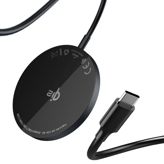 Індуктивний зарядний пристрій ESR HaloLock Mini MagSafe для USB Type-C, чорний