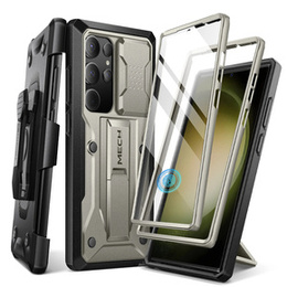 Чехол для Samsung Galaxy S24 Ultra, Tongate MECH Series Clip, серый