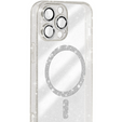 Чохол для iPhone 16 Pro Max, ERBORD Glitter MagSafe, прозорий + Скло для екрану