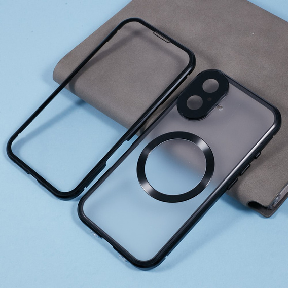 Магнітний чохол Dual Glass MagSafe для iPhone 16, чорний