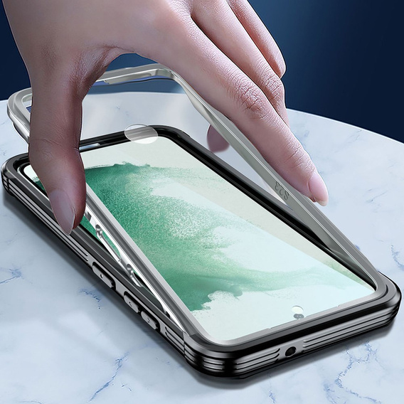 Чoхол Shockproof до Samsung Galaxy S24+ Plus, із захисним екраном, чорний