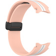 Силиконовый ремешок для Samsung Galaxy Watch 4 / 5 40/42/44/46/45MM PRO, Pink / White