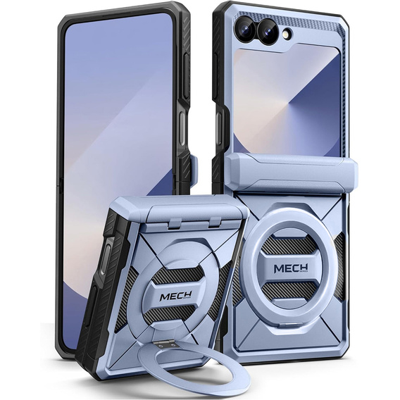 Чохол Tongate MECH з MagSafe для Samsung Galaxy Z Flip7 FE / Z Flip6, синій