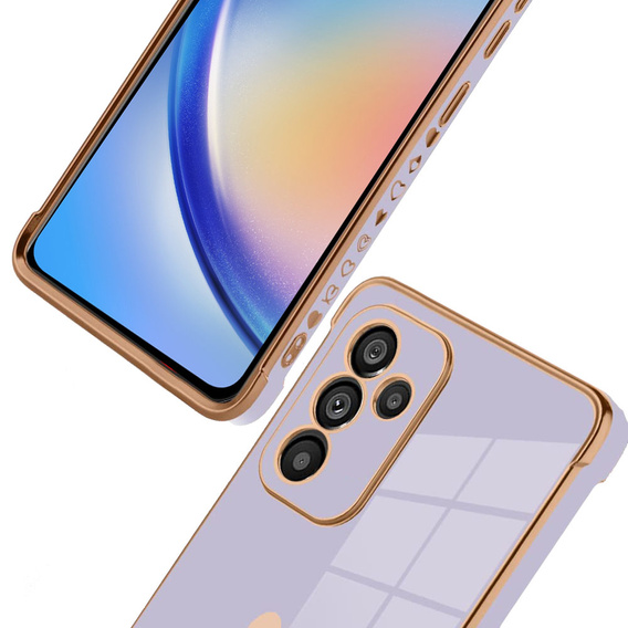 Чехол до Samsung Galaxy A34 5G, Electro heart, фиолетовый
