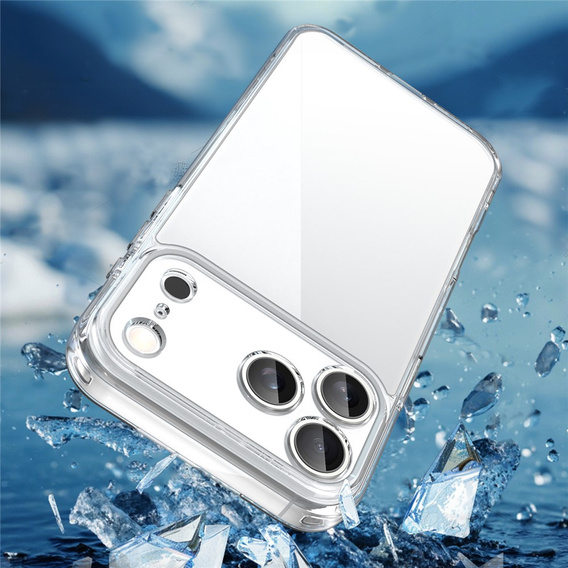 Силиконовый чехол для iPhone 17 Pro Max, с жесткой задней стенкой, прозрачный