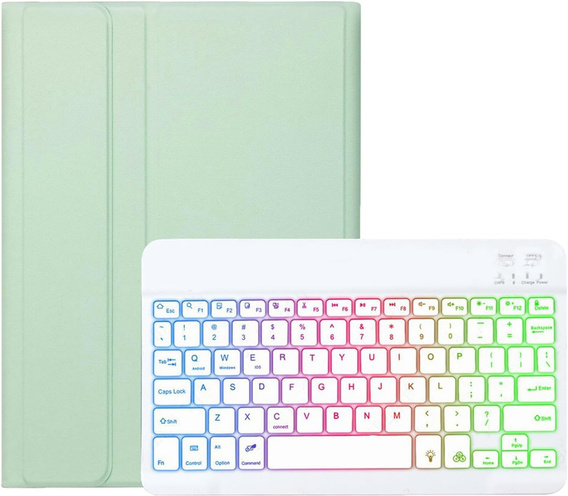 Чехол с подсвечиваемой bluetooth-клавиатурой для iPad 10.9 2022 (10 gen.), зелёный