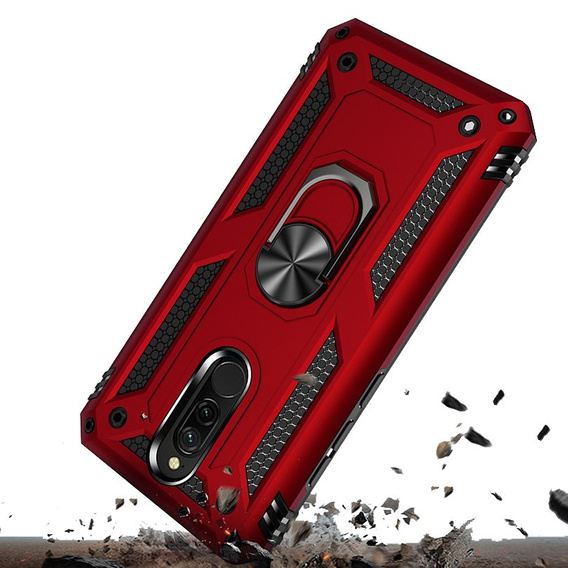 Бронированный Чехол до Xiaomi Redmi 8 / 8A, Nox Case Ring, красный