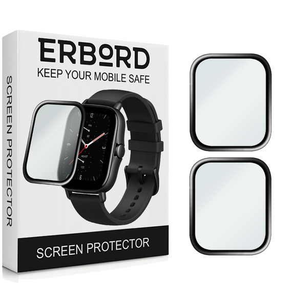 2x Гибридное стекло ERBORD для Amazfit GTS 2