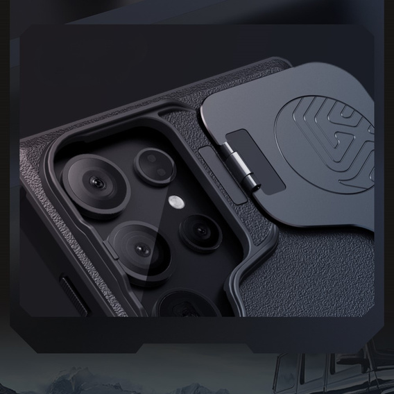 Чохол для Samsung Galaxy S24 Ultra, броньований Nillkin, CamShield Armor Prop, чорний