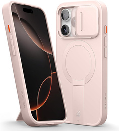 Чехол для iPhone 16 Pro, Suritch Shockproof, для MagSafe, розовый