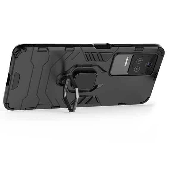 Чехол до Xiaomi Poco F4 5G, Kickstand Ring, чёрный