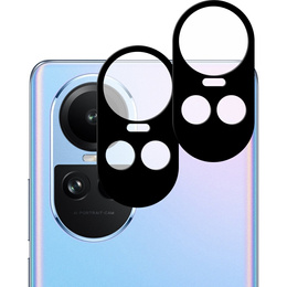 2x закаленное стекло ERBORD для камеры Oppo Reno 10 / 10 Pro, чёрный