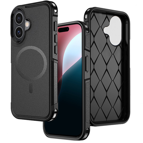 Чoхол до iPhone 16 Plus, MagForce MagSafe, чорний