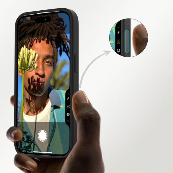 Чохол ERBORD з MagSafe для iPhone 16 Pro Max, Matte Case, з активною кнопкою, матовий / чорний