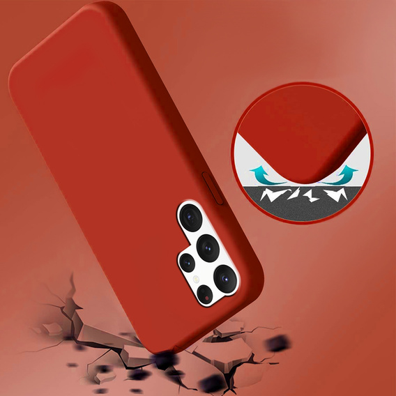 Чoхол до Samsung Galaxy S22 Ultra 5G, Silicone Lite, червоний