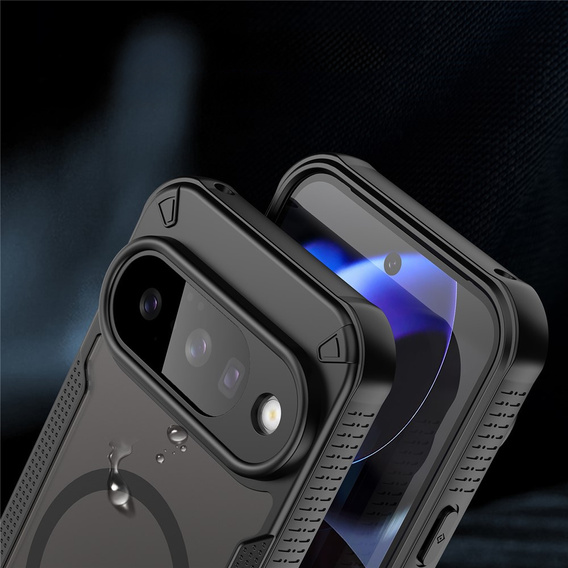 Бронированный чехол для Google Pixel 10 Pro XL, для MagSafe, матовый, черный