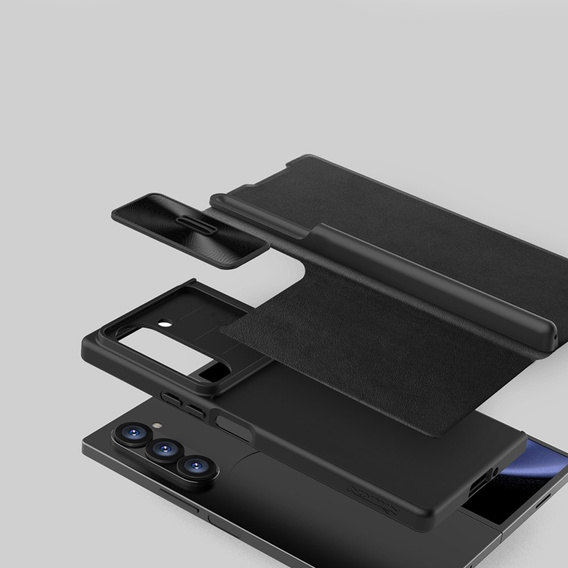 NILLKIN фліп-чохол для Samsung Galaxy Z Fold6 5G, CamShield Qin Pro, шкіра, чорний
