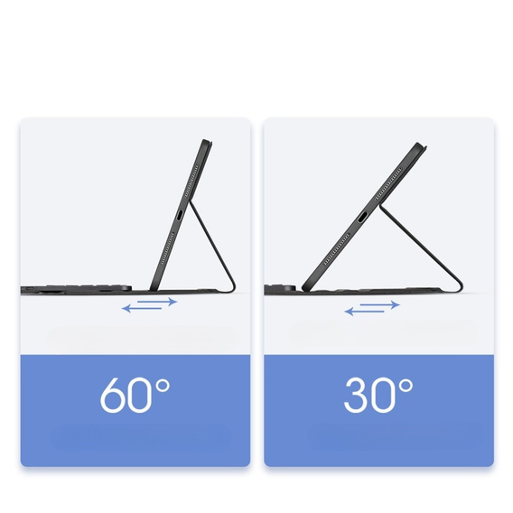 Чохол + клавіатура Apple iPad Pro 13" 7 gen. 2024, Dux Ducis TouchPad Leather Pen Slot, чорний