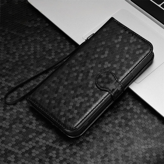 Флип-кейс для Motorola Moto G86 5G, Wallet Rhombus, чёрный