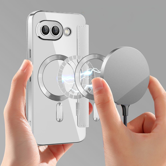 Чохол-книжка для Google Pixel 9A, RFID Wallet MagSafe CamShield, сріблястий