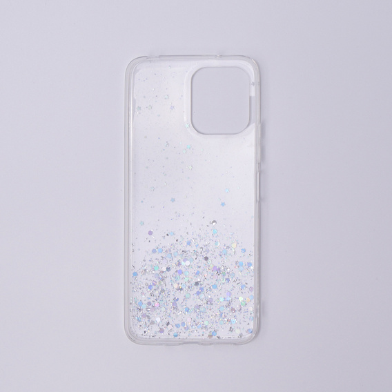 Чехол до Xiaomi Redmi 12, Glittery, прозрачный