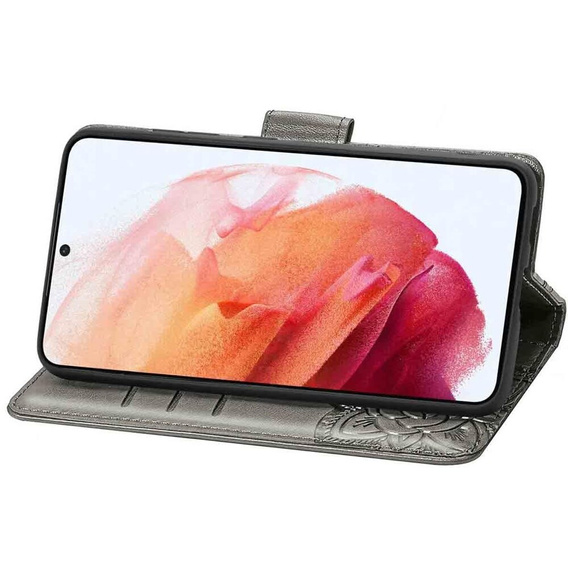 Чохол-книжка для Motorola Edge 50 Pro, Butterfly, сірий
