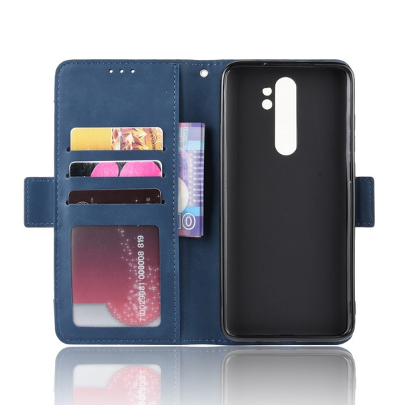 Футляр з клапаном для Xiaomi Redmi Note 8 Pro, Card Slot, темно-синій
