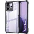 Чохол для Oppo Reno 14F, посилений, прозорий з чорними боковинами