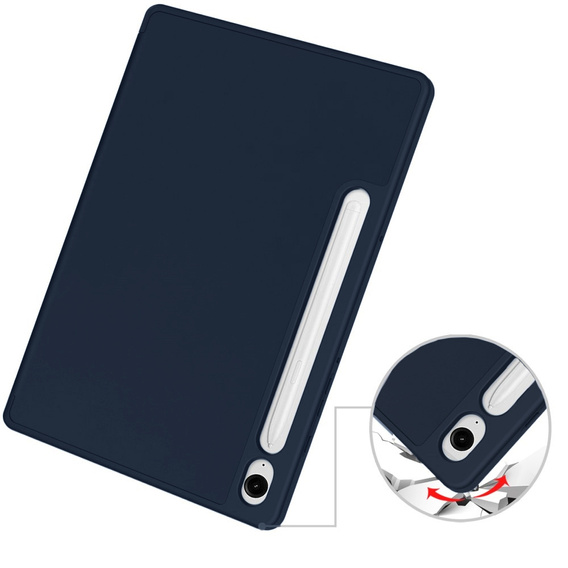 Чохол для Samsung Galaxy Tab S10 FE+ Plus, Smartcase з місцем для стилуса, темно-синій