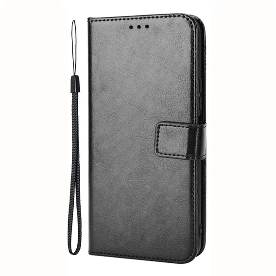 Откидной чехол для Oppo A78 4G, Crazy Horse Wallet, чёрный