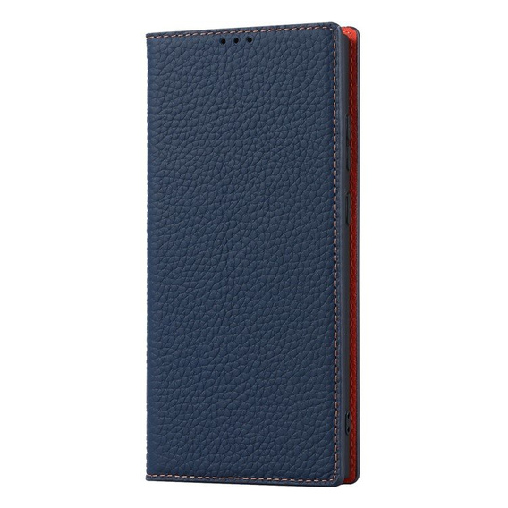Шкіряний чохол для Samsung Galaxy S23, ERBORD Grain Leather, темно-синій