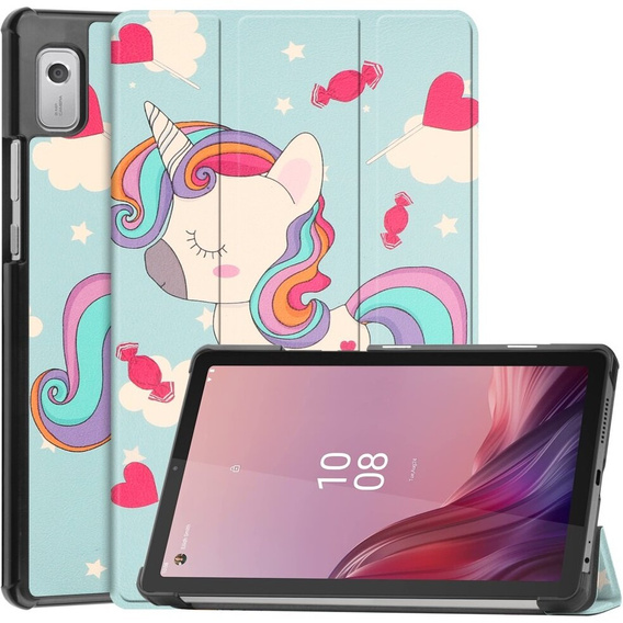 Чехол для Lenovo Tab M9, Smartcase, unicorn