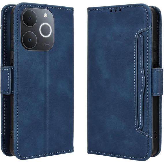Футляр з клапаном для Realme Note 70T 4G, Card Slot, темно-синій