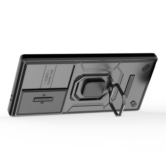 Чехол для Samsung Galaxy S24 Ultra, KickStand Camera Lens, чёрный