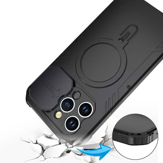 Чохол для iPhone 15 Pro Max, DefenderMag, чорний