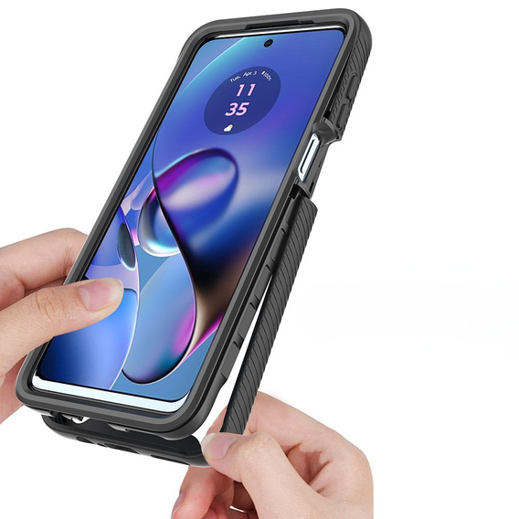 Чoхол Shockproof до Motorola Moto G54 5G, із захисним екраном, чорний