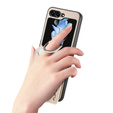 Чохол для Samsung Galaxy Z Flip7 FE / Z Flip6, Card Slot Ring Case, бежевий