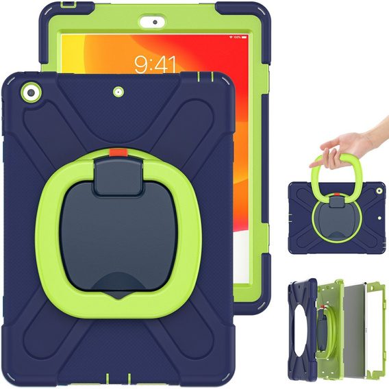 Детский чехол X-Armor для iPad 7/8/9 10.2 2021 / 2020 / 2019, Blue/Green