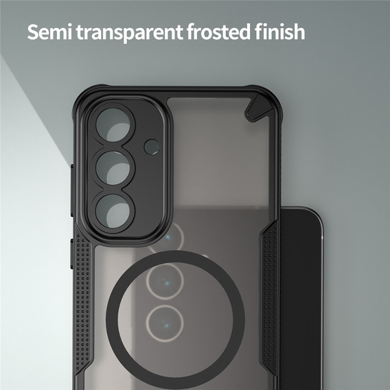 Броньований чохол для Samsung Galaxy S25 FE, для MagSafe, матовий чорний