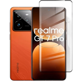 3D загартоване скло для Realme GT 7 Pro, чорна рамка