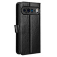 Откидной чехол для Google Pixel 9 Pro XL, Crazy Horse Wallet, чёрный