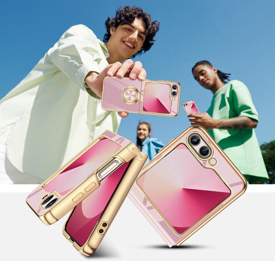 Чехол до Samsung Galaxy Z Flip7 FE / Z Flip6, Electro Ring, фиолетовый